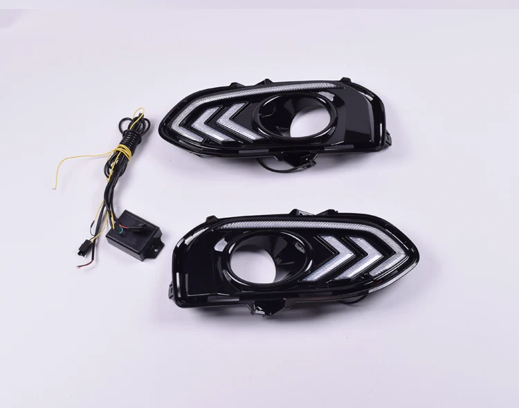 Qinyi для Honda Fit DRL для вождения, дневной ходовой светильник DRL, противотуманная фара, релейный Дневной светильник, стильный