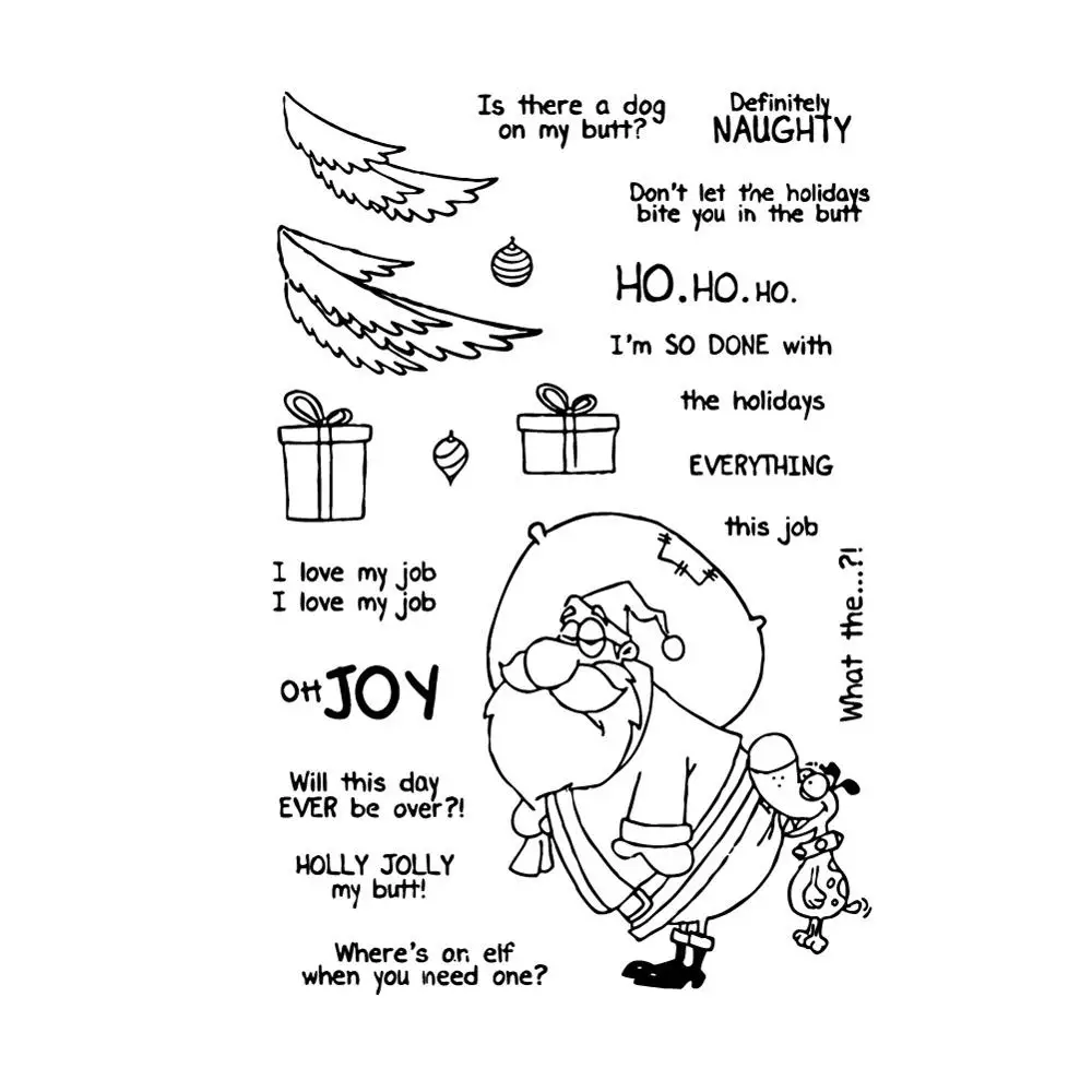 Холли JOLLY MY BUTT прозрачный силиконовый штамп/печать для DIY
