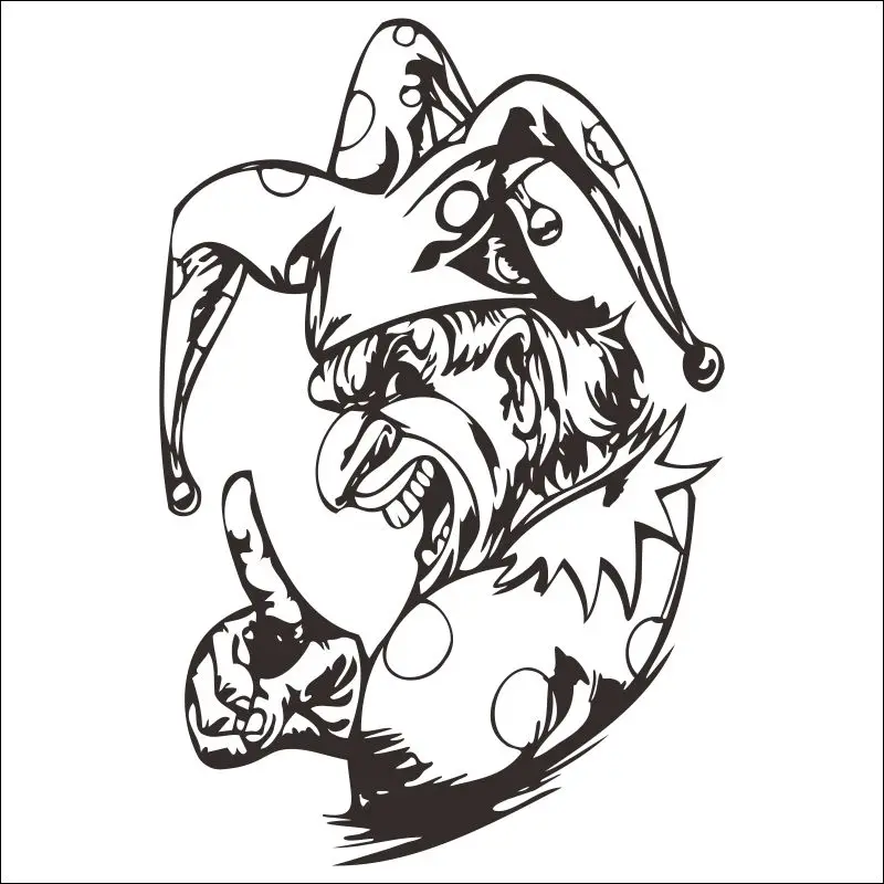 DCTAL клоун Наклейка на стену Цирк Клоун сравнению Jester Juggler карнавал положительный