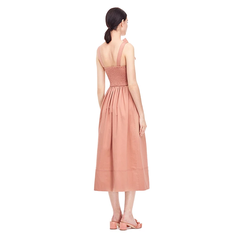 Платье HYH HAOYIHUI женское розовое с регулируемым узлом на ремне без рукавов открытой