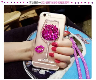 magenta wine Популярные чехлы с песочными часами для samsung Galaxy S10e S8 S9 S10 Plus S6 S7 Edge Note 10 Plus 9 8 с блестящими струящимися песками и блестками - Цвет: magenta wine
