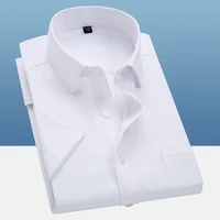 man dress shirt white button up shirt men short sleeve slim fit mens shirts mens clothing 2022 summer man buttoned blouse