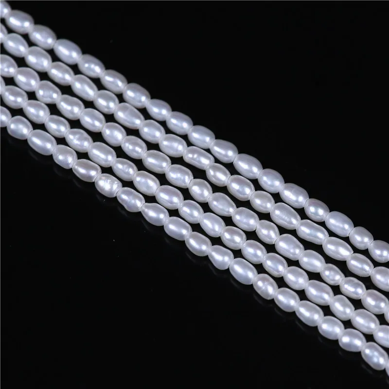 Качество AA 2 5 мм Пресноводный Жемчуг в форме риса 16 дюймов на нить оптовая продажа