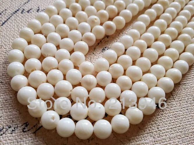 

7MM 102Pcs Natural White Coral Bead Loose Strand Jewelry Beads Accessories