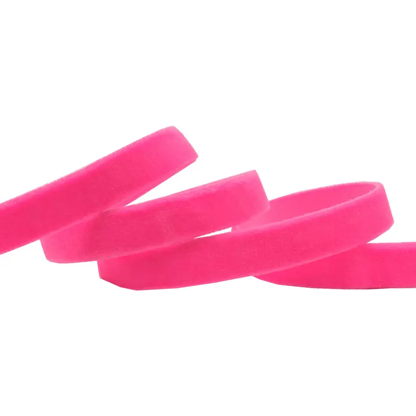 Neon Pink 10 ярдов 3/"(10 мм) бархатная эластичная лента для украшения свадебной вечеринки лента ручной работы подарочная упаковка банты для волос DIY Рождественская лента - Цвет: Neon Pink
