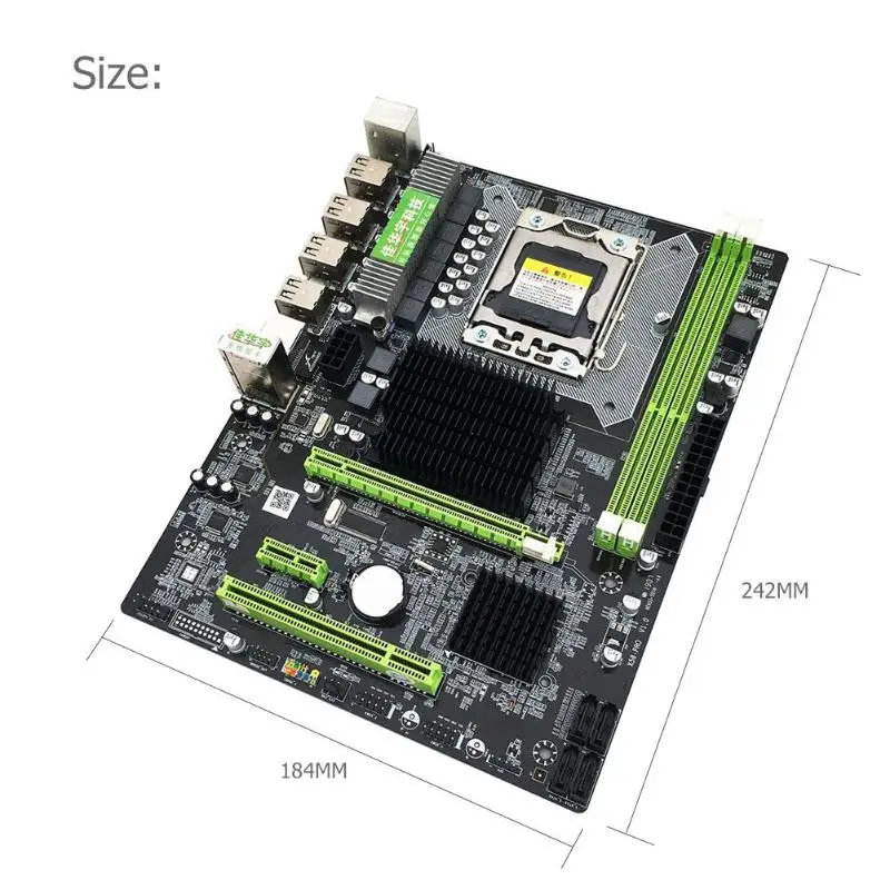 VKTECH X58 Pro настольный компьютер ПК материнская плата LGA 1366 DDR3 USB2.0 SATA2.0 поддержка Xeon X5675 X5680 X5690 REG ECC память