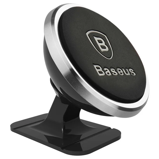 Baseus Универсальный Автомобильный держатель для телефона Магнитный держатель для мобильного телефона в автомобиле для iPhone X держатель soporte movil Авто держатель телефона - Цвет: Silver