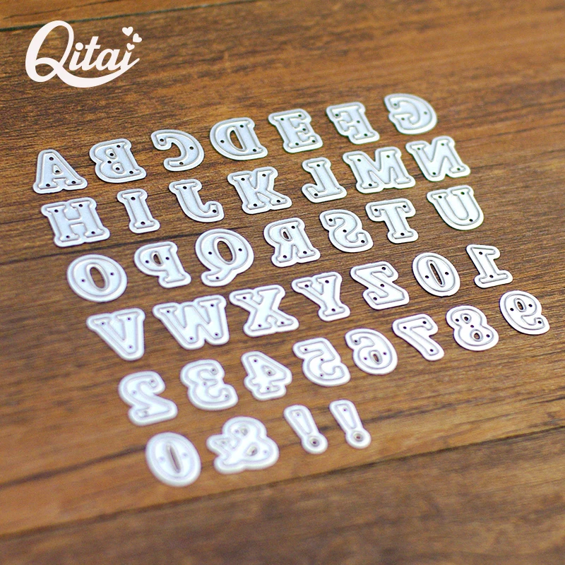 Металлические резные штампы A-Z букв и цифр 0-9 QITAI 40 шт./лот DIY Современные поделки
