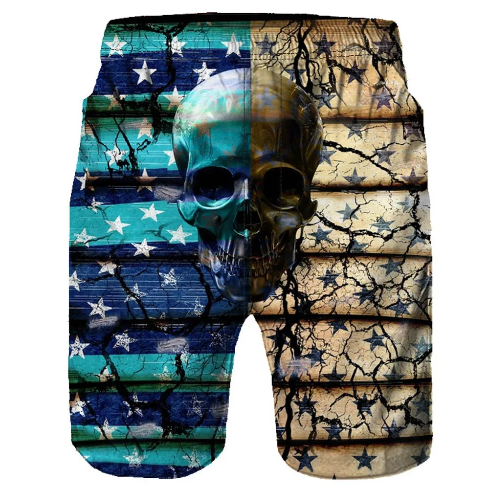 Мужские шорты с карманами быстросохнущие свободные спортивные в стиле панк для