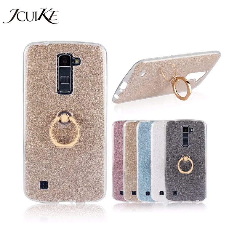 For LG K10 Case Silicone Macio Cover Tpu Bling Glitter Pink Cute for LGk10 K430DS 5.0 inch Phone Cases Stent Soft Coque Fundas | Мобильные