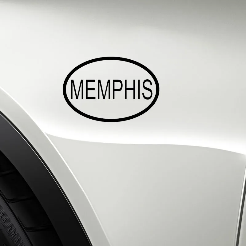 YJZT 14 1 см * 9 6 MEMPHIS CITY CODE овальная Автомобильная Наклейка Виниловая наклейка черный
