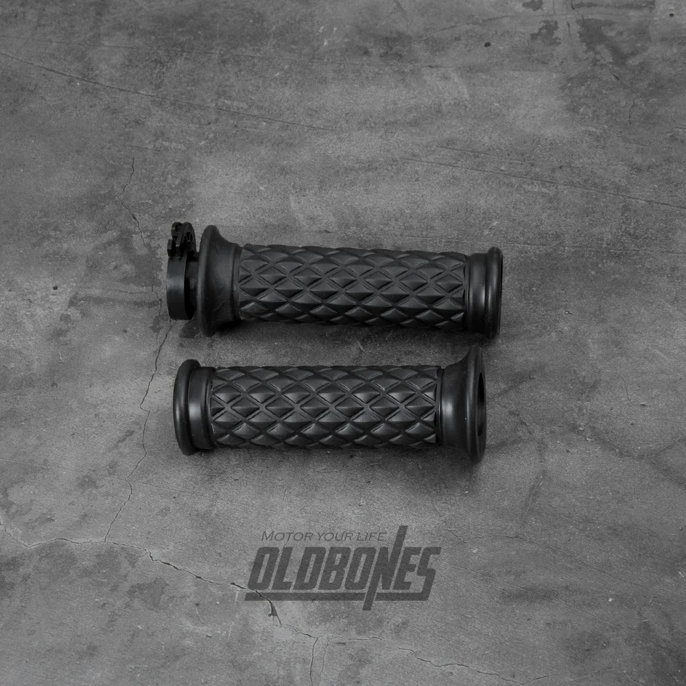 OLDBONES 1 пара кафе гонщик Универсальный 22 мм сетка резиновые ручки на руль