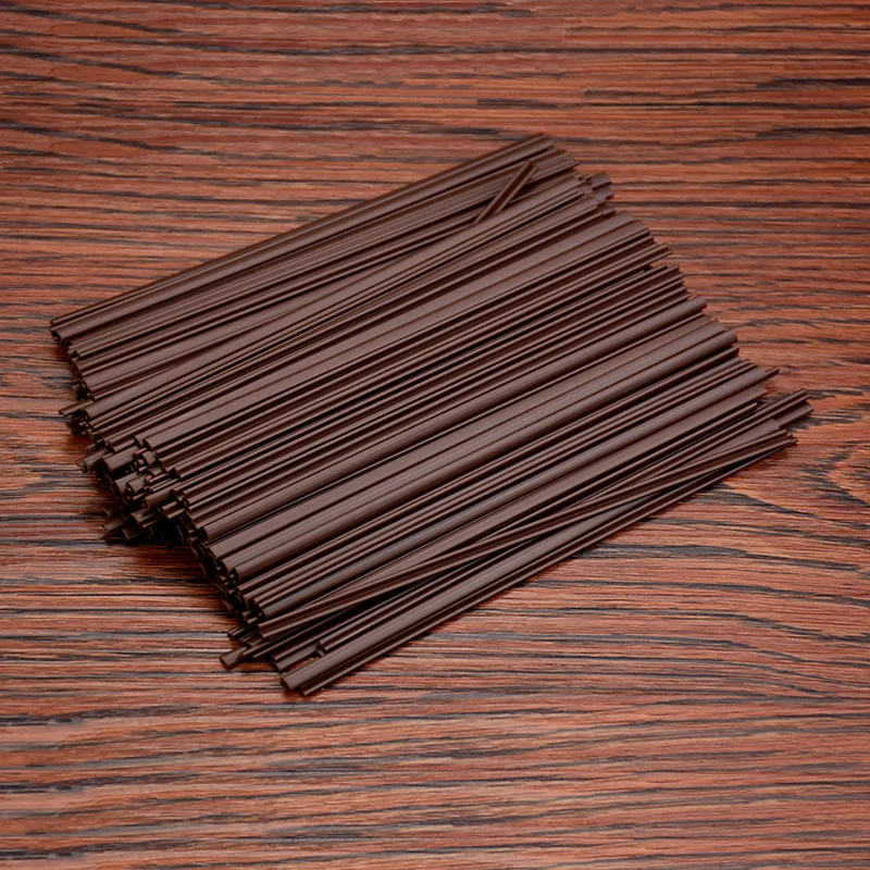 500 шт./лот одноразовые соломинки кофейного цвета пластик высокое качество