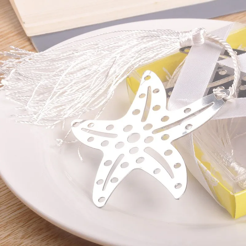 20 шт./лот креативные закладки из нержавеющей стали морская звезда пляж закладка
