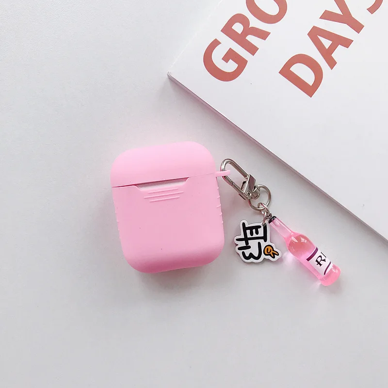 Мультяшный чехол для беспроводных Bluetooth наушников Apple AirPods милый силиконовый с
