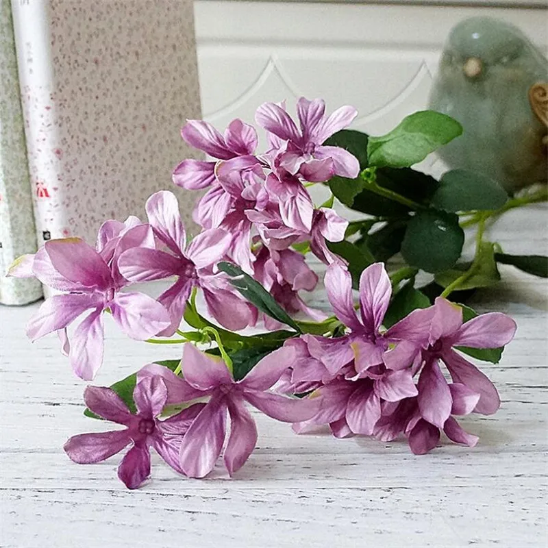 Искусственный одинарный стебель фиолетовый (4 головки/штука) искусственные цветы