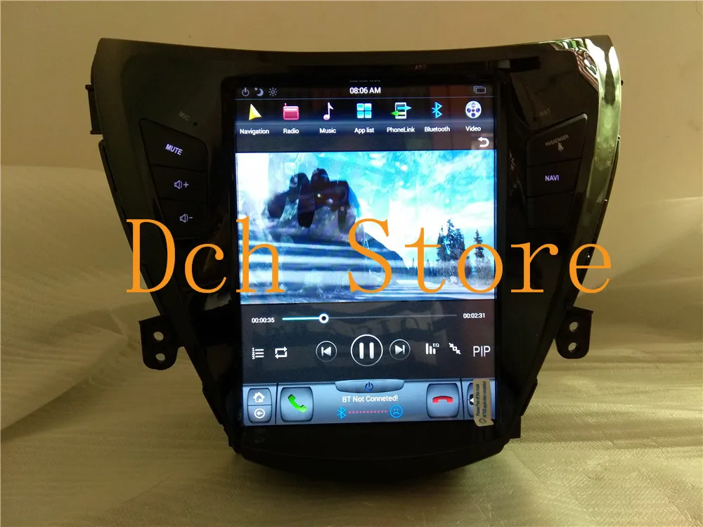 10,4 дюймов вертикальный экран Tesla стиль Android 8,1 автомобильный DVD gps плеер для hyundai elantra Avante 2011 2012 2013 навигация PX6