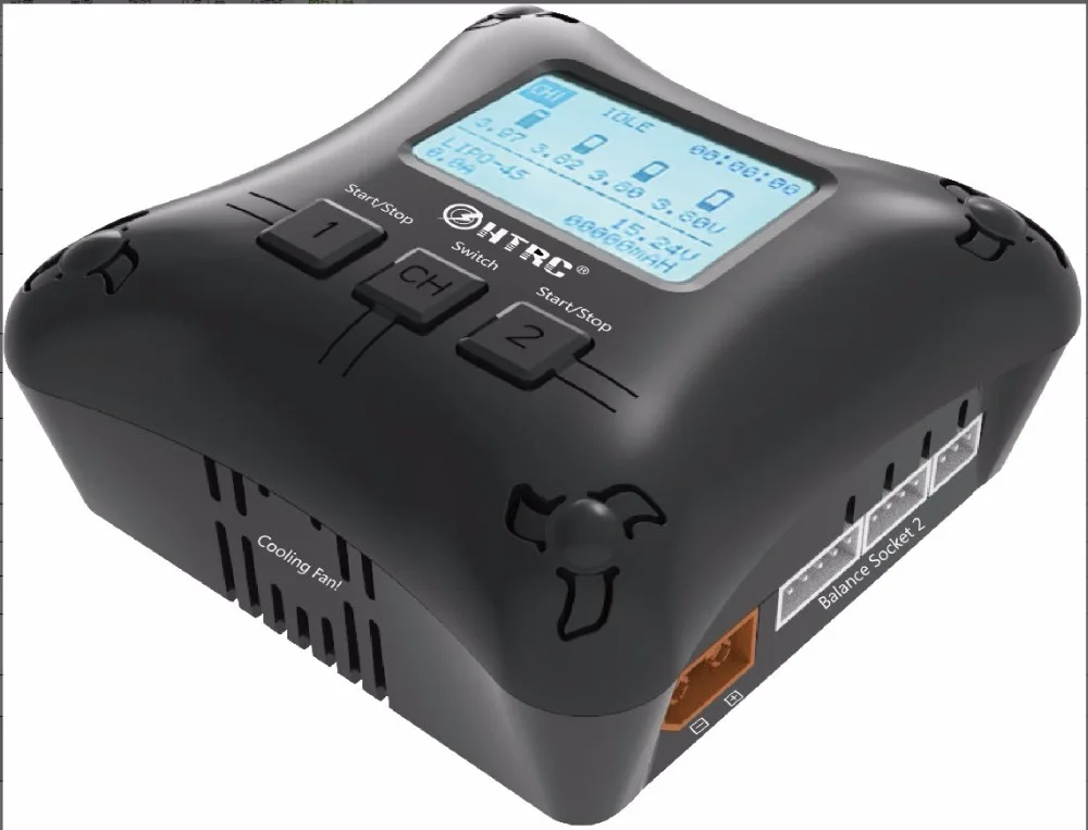 HTRC H4AC DUO Mini RC зарядное устройство с двумя портами 20 Вт x2 2A для 2-4s Lipo зарядки