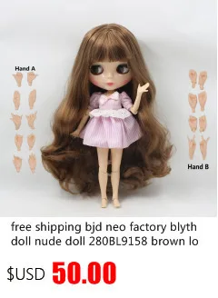 Ледяной фабрики Блит куклы BJD Neo блондинка MIX желтые волосы длинные прямые волосы 280BL2428/0720 1/6 30 см игрушка в подарок