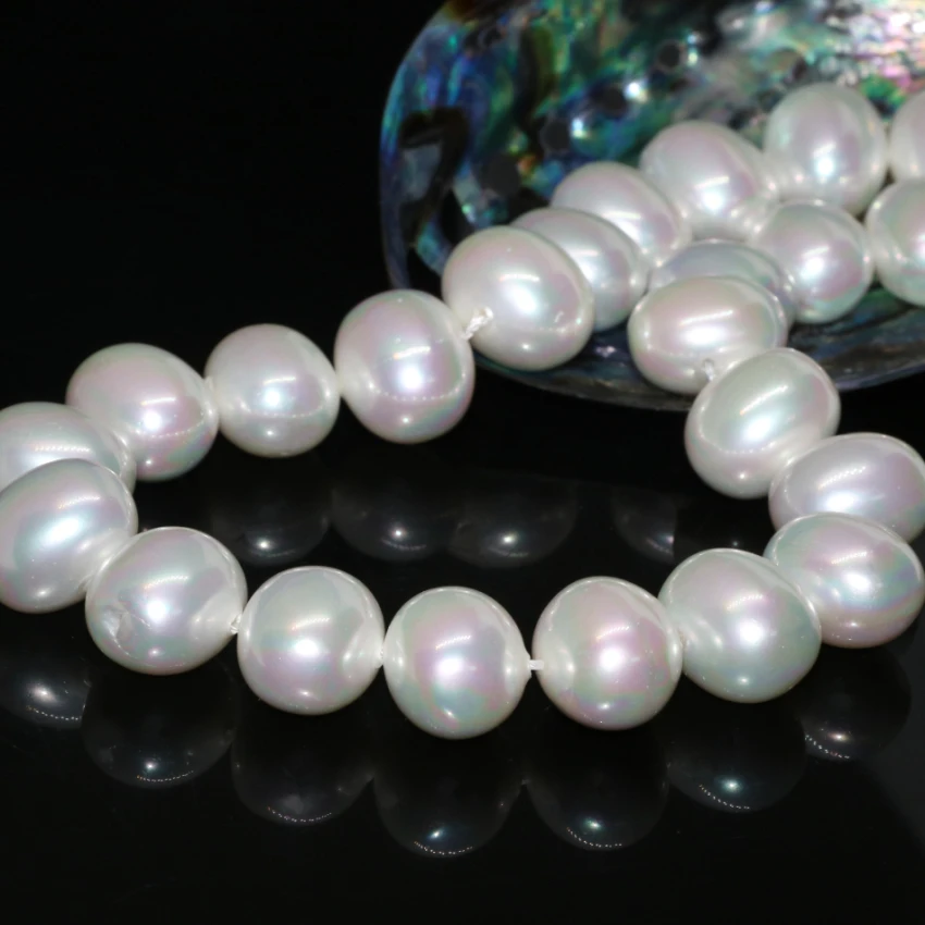 Бусины женские с натуральным жемчугом 15 дюймов 16 х19 мм|irregular beads|jewelry makingpearl shell |