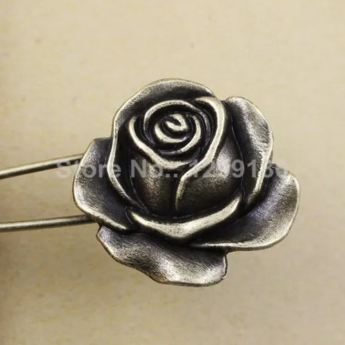 11 шт./лот старинная латунная брошь в виде цветка из сплава булавки для одежды