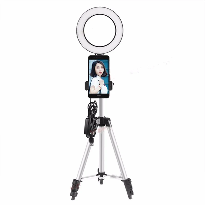 Tycipy 6 ''кольцевой светильник светодиодный для фотосъемки с регулируемой