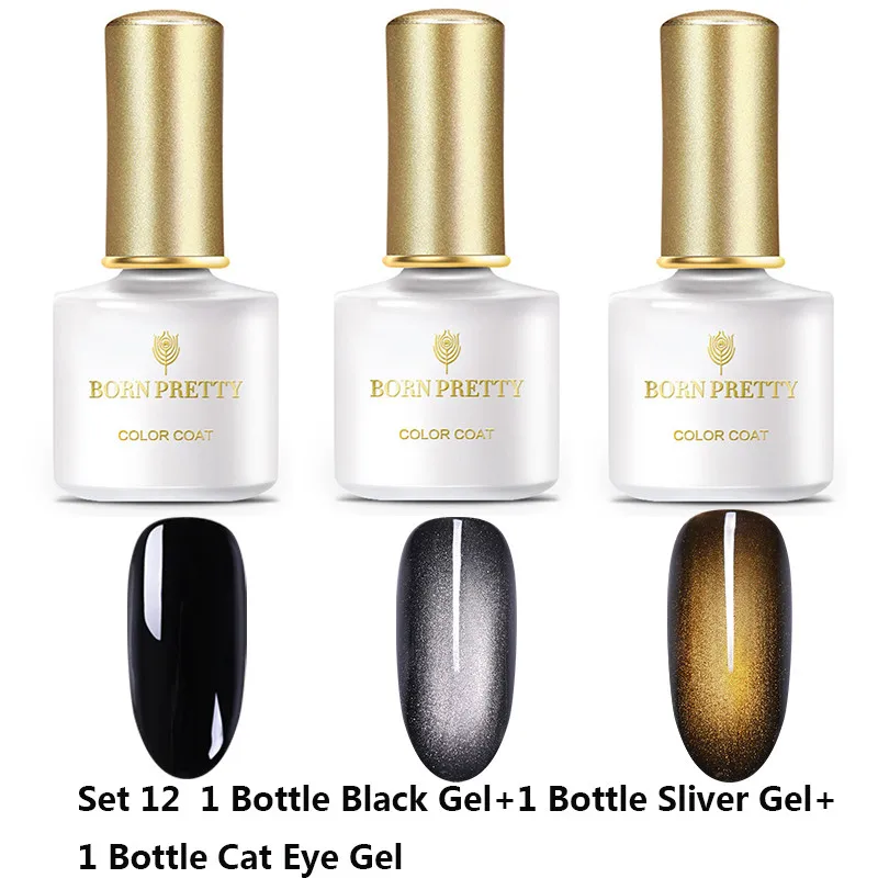 Set 12 BORN PRETTY 6 мл Гель-лак для ногтей магнитный эффект кошачьих глаз УФ-гель гламурный Хамелеон Гель-лак замачиваемый УФ светодиодный лак - Цвет: Set 12