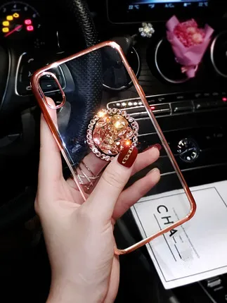 Роскошный чехол со стразами для iPhone X XS MAX XR 8 7 Plus 6 6S с блестящими бриллиантами