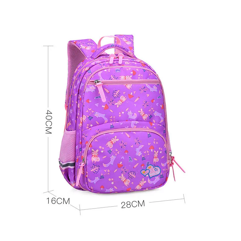 purple small Новые школьные рюкзаки для девочек-подростков 1-6 лет, 2 размера, Большой Вместительный рюкзак для путешествий, детские школьные сумки - Цвет: purple small