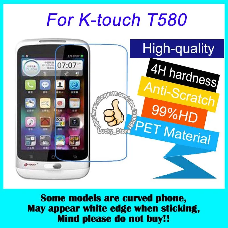 10pcs For K-touch S757 High Clear Screen Protector T580 Glossy Protective Film | Мобильные телефоны и аксессуары