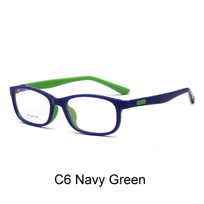 C6 Navy Green Ralferty детские очки в оправе гибкие TR90 силиконовые детские очки по рецепту диоптрий оптические очки оправа O802 - Цвет оправы: C6 Navy Green