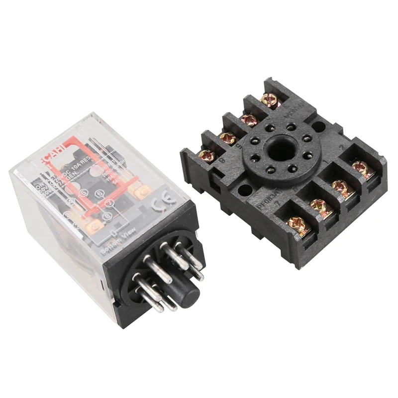MK2P I прозрачный корпус DPDT AC220V Катушка мощность основание релейного разъема|Реле| |