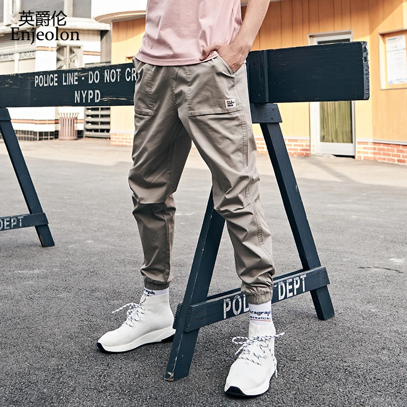 

Брюки спортивные Enjeolon мужские, брендовые длинные штаны, уличная одежда, брюки-карго, джоггеры, спортивные штаны, одежда K6611, весна