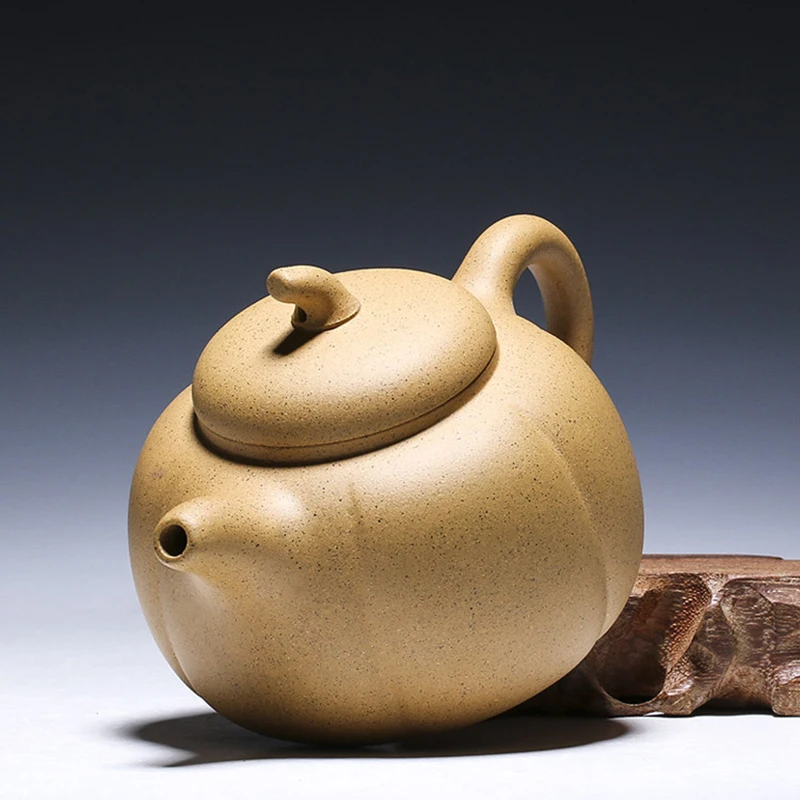 260cc настоящий Исин Чайник Тыква горшок ручной работы китайский фиолетовый глина