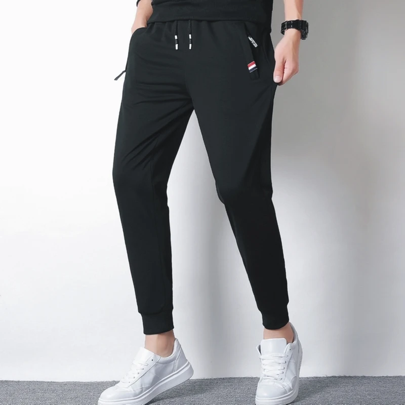 Брендовая одежда новые мужские спортивные штаны с эластичной резинкой на талии