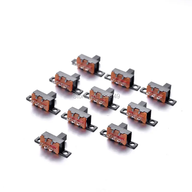 Новый 50 шт. скользящий переключатель SPDT 1P2T 2 положения 3 Pin PCB панель вертикальный