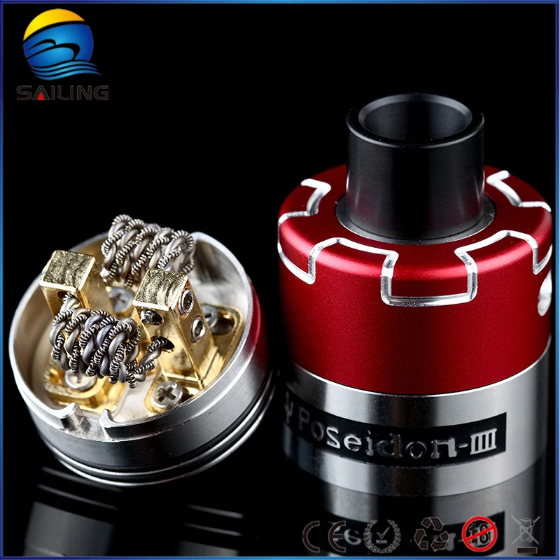 Athena 100% Original Poseidon 4 RDA Atomizer 24mm Electronic cig Rebuildable electronic 20pcs Wholesale |