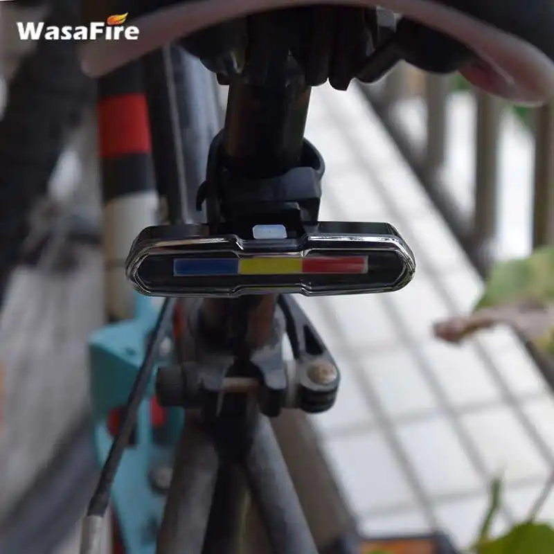 WasaFire, велосипедный светильник, ультра-яркий Предупреждение, светодиодный, USB, перезаряжаемый, передняя, задняя лампа, велосипедный задний светильник, лампа для езды на велосипеде, COB, подарок