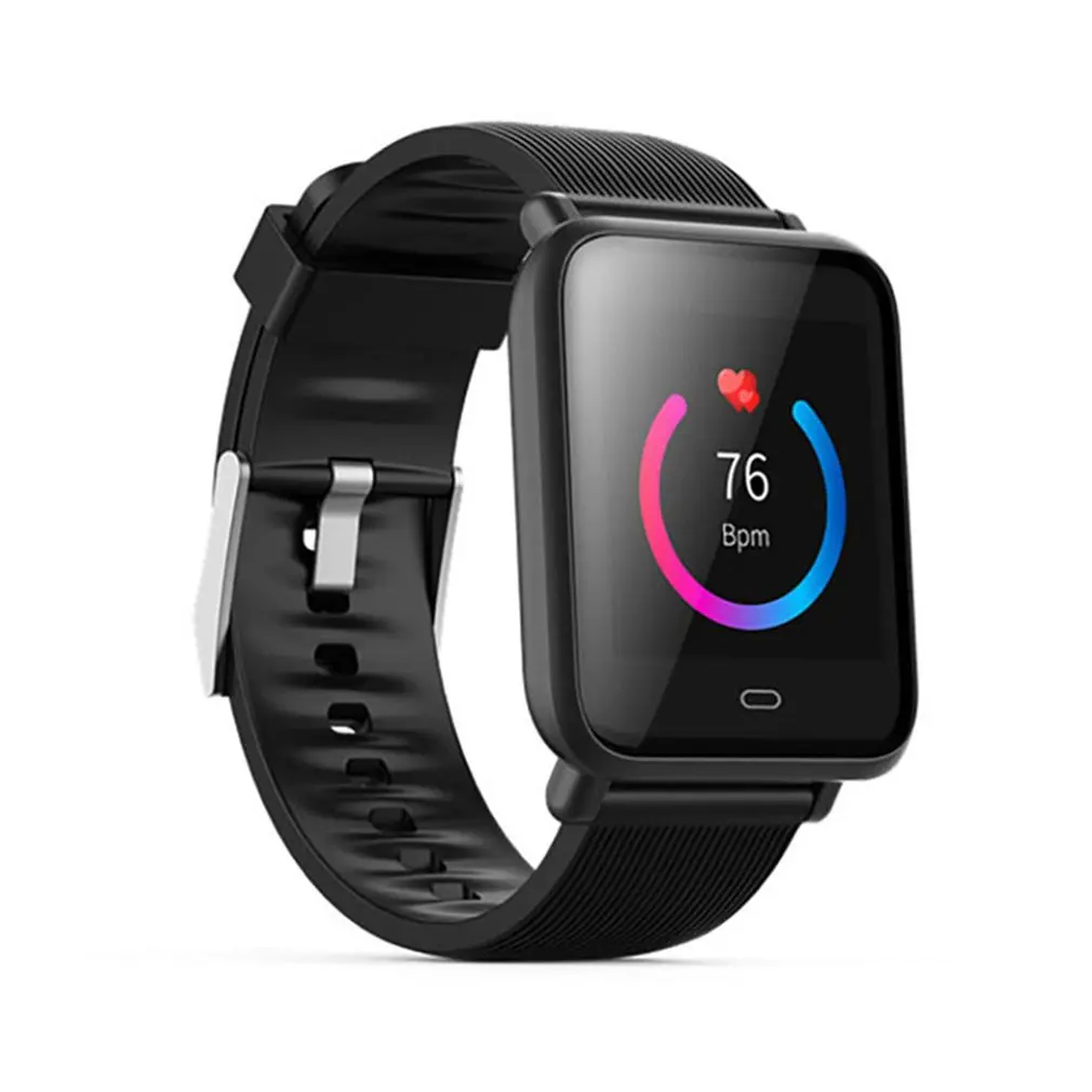 Q9 большой Экран Smart BraceletSport Фитнес трекер сердечного ритма крови Давление монитор