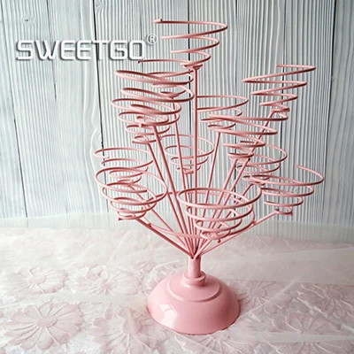 SWEETGO кекс стенд для свадебного букета форма рулон стенд Десерт инструмент формы для выпечки украшения торта инструменты Хэллоуин украшения - Цвет: Pink