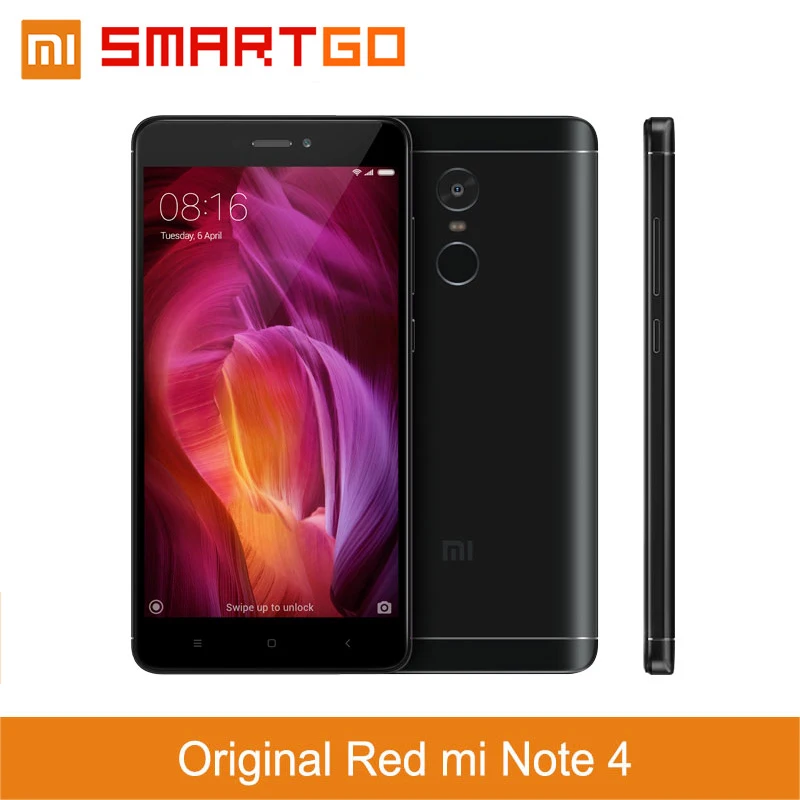 Оригинальный Xiaomi Redmi Note 4 мобильный телефон 3 ГБ Оперативная память 64 Встроенная