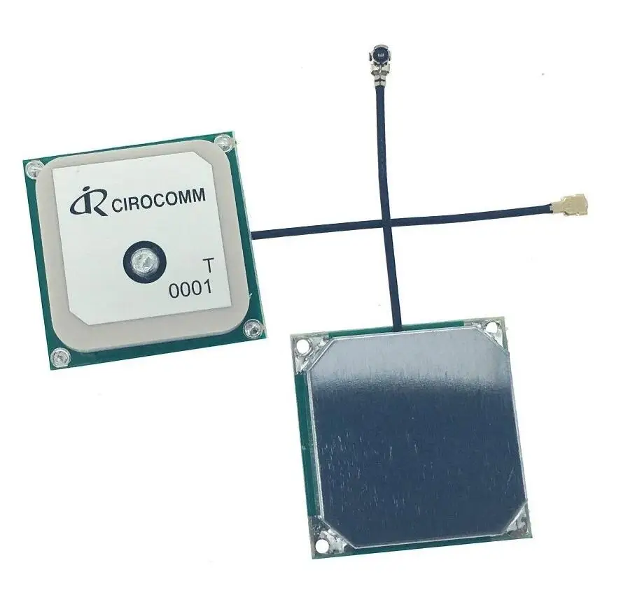 Внутренняя керамическая навигационная антенна CIROCOMM T0001 GPS/BD 30dbi active 1568 МГц 28*28*8 5 мм