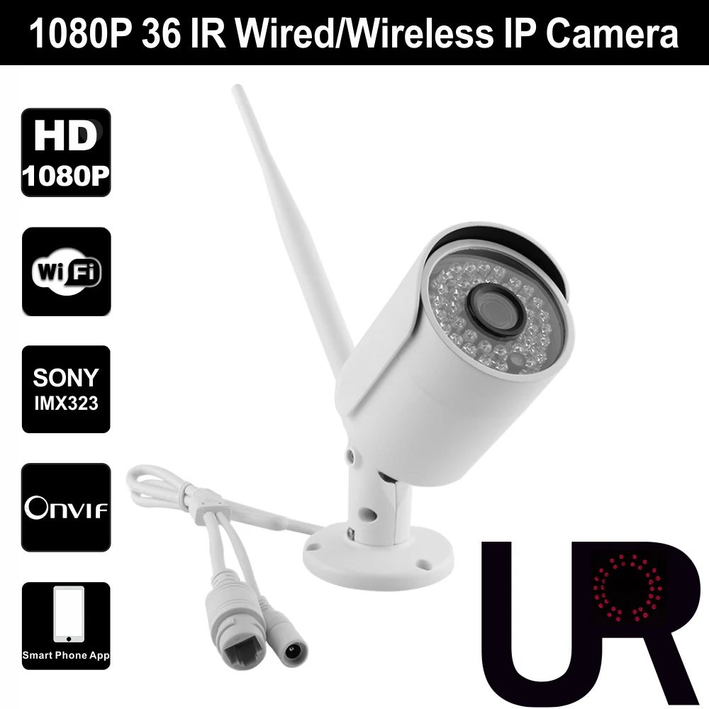 SONY IMX323 Low Lux Onvif 2 МЕГАПИКСЕЛЬНАЯ 36 шт. ИК Металлический Корпус Пуля проводной и