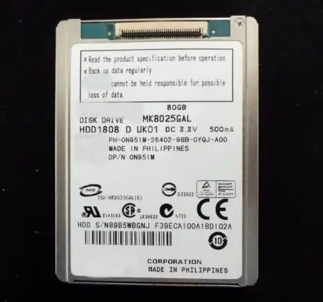 Новый 1 8 &quotHDD CE/ZIF 80 Гб MK8025GAL Для REV A1237 mini 1000 классический жесткий диск|Пульты ДУ| |