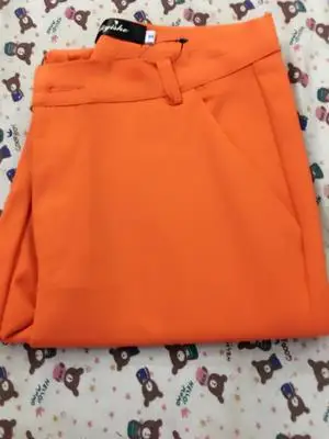 orange Базовые большие размеры, S-4XL штаны для мам, уличная мода, винтажные женские штаны с высокой талией, эластичные повседневные узкие брюки, женские брюки - Цвет: orange