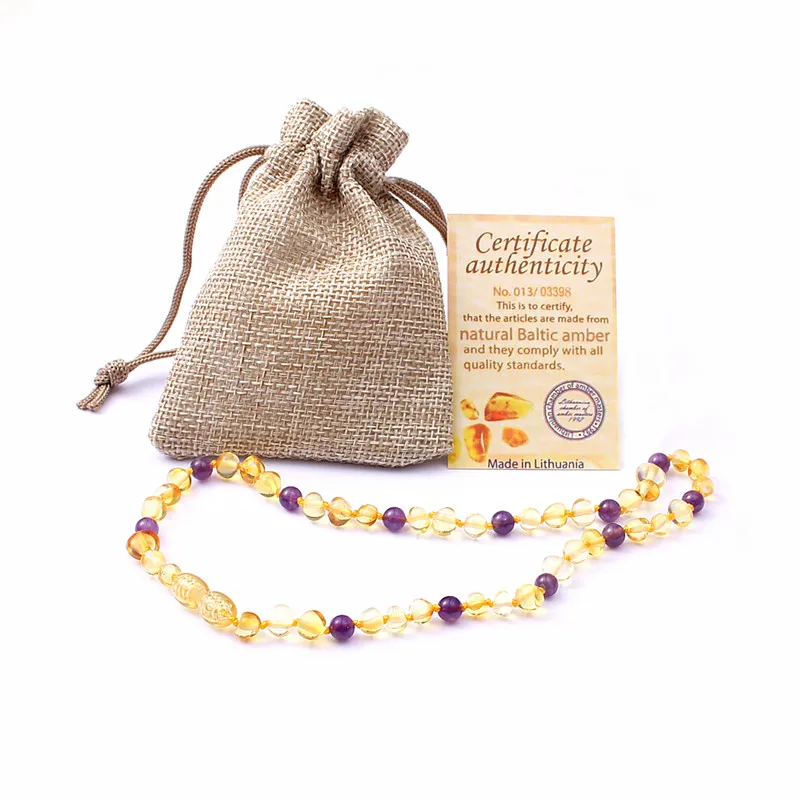 HAOHUPO Янтарный Прорезыватель ожерелье для ребенка ювелирные изделия Прибалтики