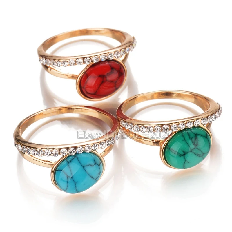 Красный синий зеленый вены бирюзовый камень инкрустация Мода Тибетский Стиль