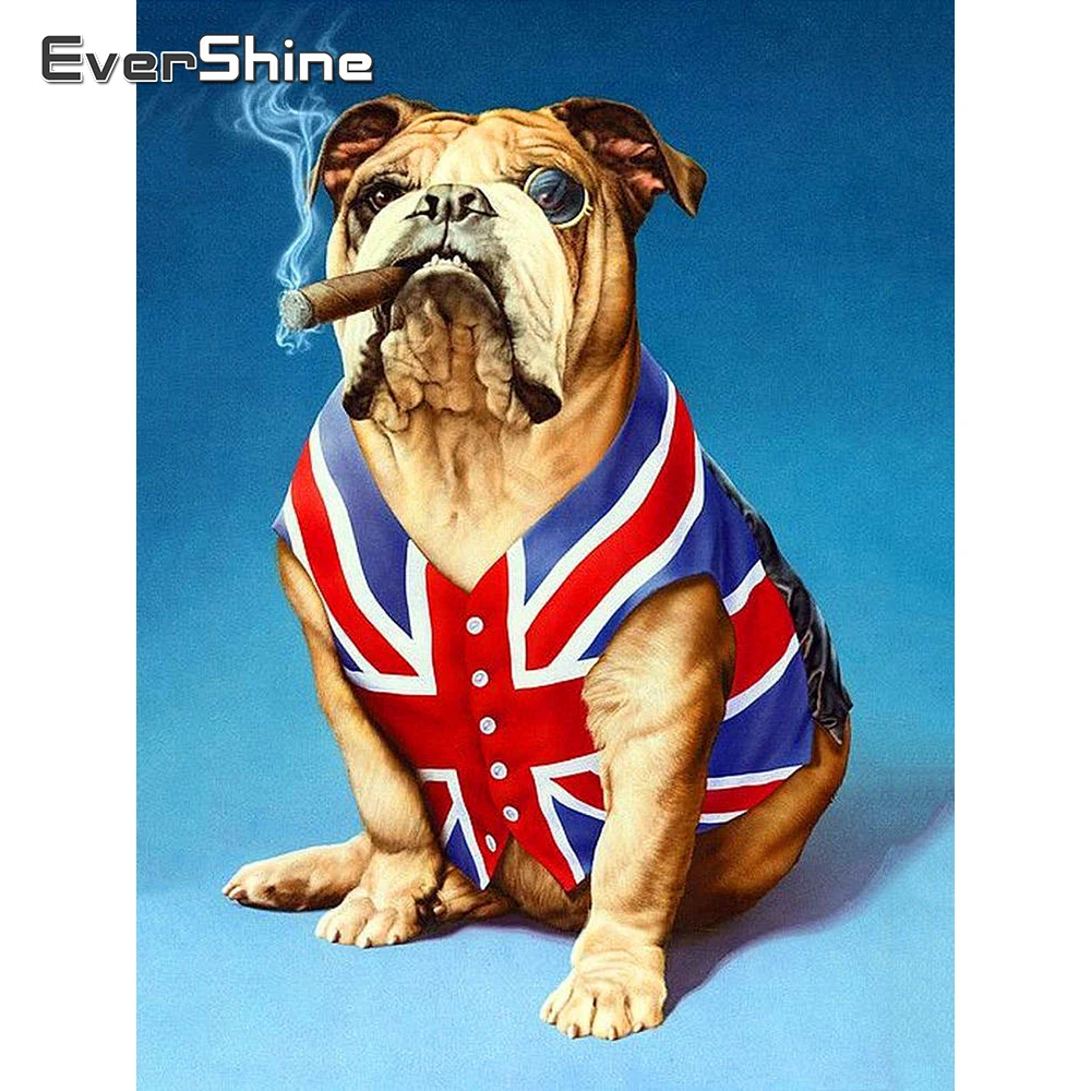 EverShine 5D Алмазная мозаика полный дисплей животные картина собаки Стразы