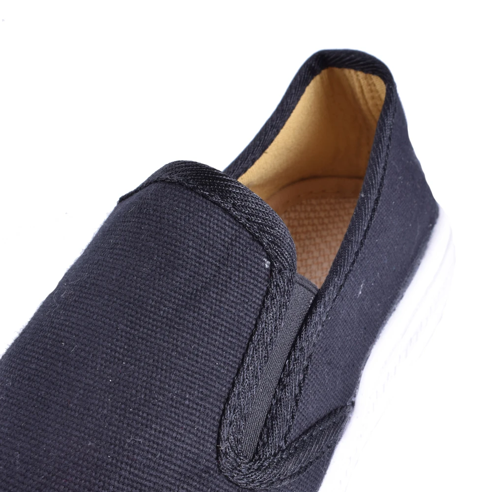 Китайские Женские повседневные кроссовки с вышивкой черные парусиновые туфли на