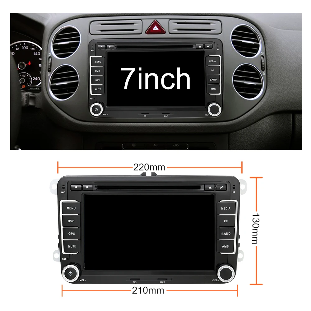 Quad сердечники 2 Din Android 7 1 VW Car Audio DVD плеер gps для гольфа 6 поло Бора JETTA B6 PASSAT tiguan SKODA